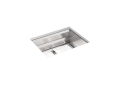 Kohler® 23650-NA Prolific® Kitchen Sink, Rectangular Shape, 21-1/2 in L x 14-15/16 in W Bowl x 9-15/16 in D Bowl, 23 in L x 17-3/4 in W x 10-7/8 in H, Undermount Mounting, Stainless Steel