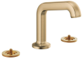 Brizo® 65307LF-GLLHP Kintsu™ Widespread Lavatory Faucet, 1.5 gpm at 60 psi Flow Rate, 4-1/4 in H Spout, 6 to 16 in Center, Luxe Gold, 2 Handles, Import