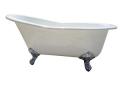 Barclay CTSN67I-WH-PN CTSN67I India Stylish Slipper Tub, Soaker, 67 in L 31-1/2 in W, Center Drain, Polished Nickel