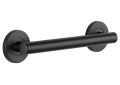 DELTA® 41812-BL Round Contemporary Decorative Grab Bar, 12 in L x 1-1/4 in Dia, Matte Black, Stainless Steel, Import