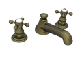 Newport Brass® 920/06 Model 920 Astor Widespread Lavatory Faucet, 1.2 gpm Flow Rate, 1-7/16 in H Spout, 8 to 20 in Center, Antique Brass, 2 Handles, Pop-Up Drain