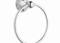 Moen® DN8486CH Hand Towel Ring, Preston™, 6-1/4 in Ring, 2.38 in OAD x 7 in OAH, Metal, Polished Chrome, Import
