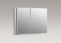 Kohler® CB-CLC3526FS Double Door Medicine Cabinet, 5 in OAL x 35 in OAW x 26 in OAH, Anodized Aluminum