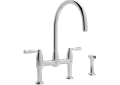 ROHL U.4273LS-APC-2 Holborn Bridge Kitchen Faucet with Sidespray - Polished Chrome