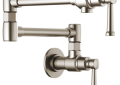 Brizo® 62825LF-SS Pot Filler Faucet, Artesso®, 4 gpm Flow Rate, Swivel Spout, Stainless Steel, 2 Handles, Import