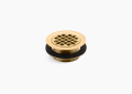 Kohler K-9132-2MB Round Shower Drain for Use with Plastic Pipe, Gasket Included - Vibrant Brushed Moderne Brass