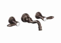 Moen® TS42106ORB Weymouth™ Bathroom Faucet, 1.2 to 1.5 gpm Flow Rate, 5-1/4 in H Spout, 8 in Center, Oil Rubbed Bronze, 2 Handles, Pop-Up Drain, Function: Traditional