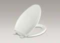 Kohler® 4636-NY Cachet® Quiet-Close™ Toilet Seat With Lid and Grip-Tight Bumper, Elongated Bowl, Closed Front, Plastic, Dune, Quick Release Hinge