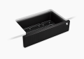 Kohler K-25788-CM1 Cairn(R) Undermount Single-Bowl Farmhouse Kitchen Sink with Fluted Design and Tall Apron - Matte Black
