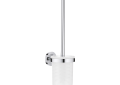 GROHE 40374001 Essentials Toilet Brush Set, StarLight® Chrome Plated, Glass/Metal