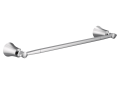 Moen® YB0324CH Flara™ Towel Bar, 24 in L Bar, 2-1/8 in OAH 4 in OAD, Zinc/Stainless Steel, Import