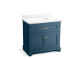 Kohler(R) K-29261-BD1-TDB Charlemont(TM) 36" Bathroom Vanity Cabinet with Sink and Quartz Top - Tidal Blue