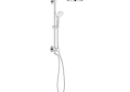GROHE 26123001 Tempesta Single Function Shower System, 1.75 gpm Flow Rate, 1/2 in NPT Inlet, 59 in L Hose, Import