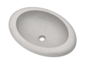 Native Trails NSL2115-A NativeStone® Cuyama Bathroom Sink, Oval Shape, 21 in L x 15 in W x 5 in H, Drop-In Mounting, Natural Jute Fiber/Concrete, Ash, Import