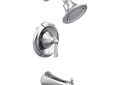 Moen® T4503 Tub and Shower Trim, 2.5 gpm Shower, Polished Chrome
