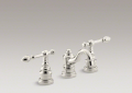 Kohler 6811-4-SN Widespread Lavatory Faucet, Lever Handles
