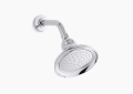 Kohler® 10590-AK-CP Bancroft® Single Function Showerhead With Katalyst® Air-Induction Spray, 2.5 gpm Min, 1 Sprays, Wall Mount, 5-15/16 in Dia x 4-13/16 in H Head