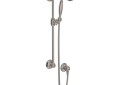 ROHL 1311STN Handshower Set With 22" Slide Bar & 3-Function Handshower - Satin Nickel