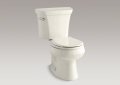 Kohler® 3997-96 2-Piece Toilet, Wellworth®, Round Bowl, 14-1/2 in H Rim, 12 in Rough-In, 1.28 gpf, Biscuit