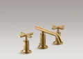 Kohler 14410-3-BGD Widespread Lavatory Faucet, Low Spout and Low Cross Handles