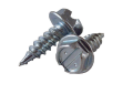 Malco® Zip-In® HW8X11/2ZWG Self-Piercing Sheet Metal Screw, #8, 3 in OAL, Hex Washer Head, Slotted Drive, Zinc Plated, Tapered Point