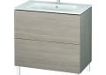DURAVIT LC662603131 Rectangular Vanity Unit, L-Cube, 27-3/4 in OAH x 32-1/4 in OAW x 19 in OAD, Floor Mount, Pine Silver Cabinet, Import