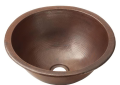 Native Trails CPS259 Paloma Bathroom Sink, Round Shape, 13-3/4 in OD x 6 in H, Drop-In Mounting, Antique Copper, Import