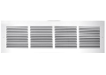 TRUaire™ 17308X08 1-Way Stamped Face Return Air Grille, 8 in W x 8 in H x 1/4 in THK, 91 to 210 cfm, Steel, White Powder Coated