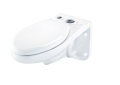 Gerber® G0021970 Maxwell® ErgoHeight™ Back Outlet Toilet Bowl, White, Elongated Shape, 4 in Rough-In, 15-3/4 in H Rim
