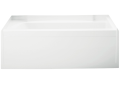 Sterling® 71151120-0 Bathtub, Accord®, Soaking Hydrotherapy, Rectangle Shape, 60-1/4 in L x 33-1/4 in W, Right Drain, White