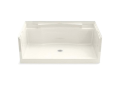 Sterling® 72291100-96 Accord® Seated Shower Receptor, Biscuit, Center Drain, 60-1/4 in L x 37-1/4 in W x 75-7/8 in D