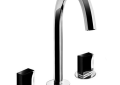 Fantini 2902N404SU Three-Hole Washbasin Mixer, Hexagonal Spout - Chrome