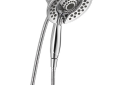 DELTA® 58569-PK In2ition® 2-in-1 Shower, 5-Function Shower Head, 2 gpm Flow Rate, 82 in L Hose, Polished Chrome, Import