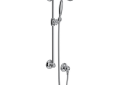 Perrin & Rowe 1311APC Rohl Cross Collection Handshower Hand Set Single-Function, 2-9/16 in Dia Shower Head 3-Function Shower Head, 1.8 gpm Flow Rate, 59 in L Hose, FNPT x Male Connection, Chrome, Import