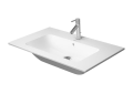 DURAVIT 2336830000 233683 ME by Starck Furniture Washbasin With Overflow and Faucet Deck, Rectangle Shape, 32-5/8 in L x 19-1/4 in W x 7-1/8 in H, Wall Mounting, Ceramic, White, Import