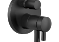 Brizo® T75575-BL TempAssure® Thermostatic Valve With Integrated 3-Function Diverter Trim, 7.2 gpm Valve, Matte Black