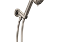 Brizo® 88835-NK Litze™ Wall Mount Hand Shower, 3-1/5 in Dia 3-Function Shower Head, 2 gpm Flow Rate, 60 to 82 in L Hose, 1/2-14 NPSM Connection, Luxe Nickel, Import