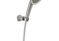DELTA® 55386-SS-PR Wall Mount Universal Handshower, 4-1/8 in Dia 3-Function Shower Head, 1.75 gpm Flow Rate, 60 to 82 in L Hose, Lumicoat™ Stainless, Import