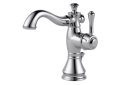 DELTA® 597LF-MPU Centerset Lavatory Faucet, Cassidy™, Commercial, 1.2 gpm Flow Rate, 5-7/32 in H Spout, 1 Handles, Pop-Up Drain, 1/3 Faucet Holes, Polished Chrome, Function: Traditional