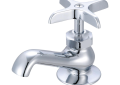 Central Brass 0239-P Basin faucet, 1-3/8 in H Spout, 1 Handles, 1 Faucet Holes, Polished Chrome, Function: Traditional