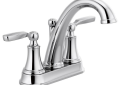 DELTA® 2532LF-MPU Bathroom Faucet, Woodhurst™, Polished Chrome, 2 Handles, Metal Pop-Up Drain, 1.2 gpm