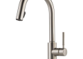 Brizo® 64020LF-SS Solna® Kitchen Faucet, 1.8 gpm Flow Rate, Stainless Steel, 1 Handles, 1 Faucet Holes, Function: Traditional, Domestic, Commercial