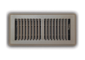 TRUaire™ 150MB04X10 Stamped Face Floor Register, 4 x 10 in, 50 to 300 cfm, Steel, Brown Powder Coated, Import