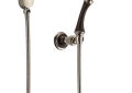 Brizo® 85885-PNCO Charlotte® Wall Mount Hand Shower, 1-Function Shower Head, 2 gpm Flow Rate, 60 to 82 in L Hose, 1/2-14 NPSM Connection, Cocoa Bronze/Polished Nickel, Import