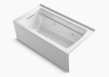Kohler K-1122-XGHRA-0 Archer(R) 60" x 32" Alcove Heated BubbleMassage(TM) Air Bath and Whirlpool, Right Drain - White