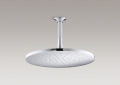 Kohler® 13690-CP Contemporary Rainhead With Katalyst® Air-Induction Spray, 2.5 gpm Flow Rate, 1 Sprays, Ceiling Mount, 12 in Dia x 2-3/4 in H Head