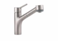Hansgrohe 06462860 Talis S Pull-Out Kitchen Faucet, Residential, 1.75 gpm Flow Rate, 150 deg Swivel Spout, Steel Optik, 1 Handles, 1 Faucet Holes