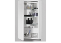 Robern® PLM2030GB Flat Top Medicine Cabinet, PL Series, 19-1/4 in OAW x 30 in OAH, Aluminum, Classic Gray