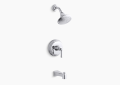 Kohler K-TS11077-4-CP Archer Rite-Temp Bath and Shower Valve Trim - Polished Chrome