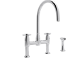 Perrin & Rowe U.4272X-APC-2 Holborn Bridge Kitchen Faucet Edwardian Georgian, 16 gpm Flow Rate, Chrome, Import